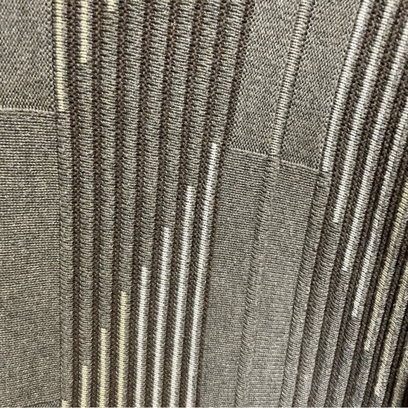 Tosani Canada Vintage 90s Tan Geometric Striped Crewneck Grandpa Sweater Mens XL - Picture 5 of 8